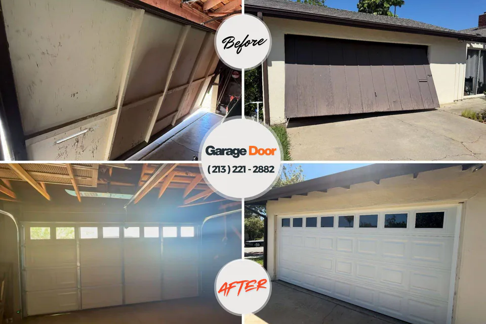 Before and after: garage door repair 37160